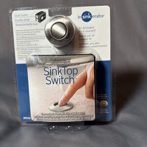 InSinkErator STS-OOSN SinkTop Satin Nickel Button Dual Outlet Switch